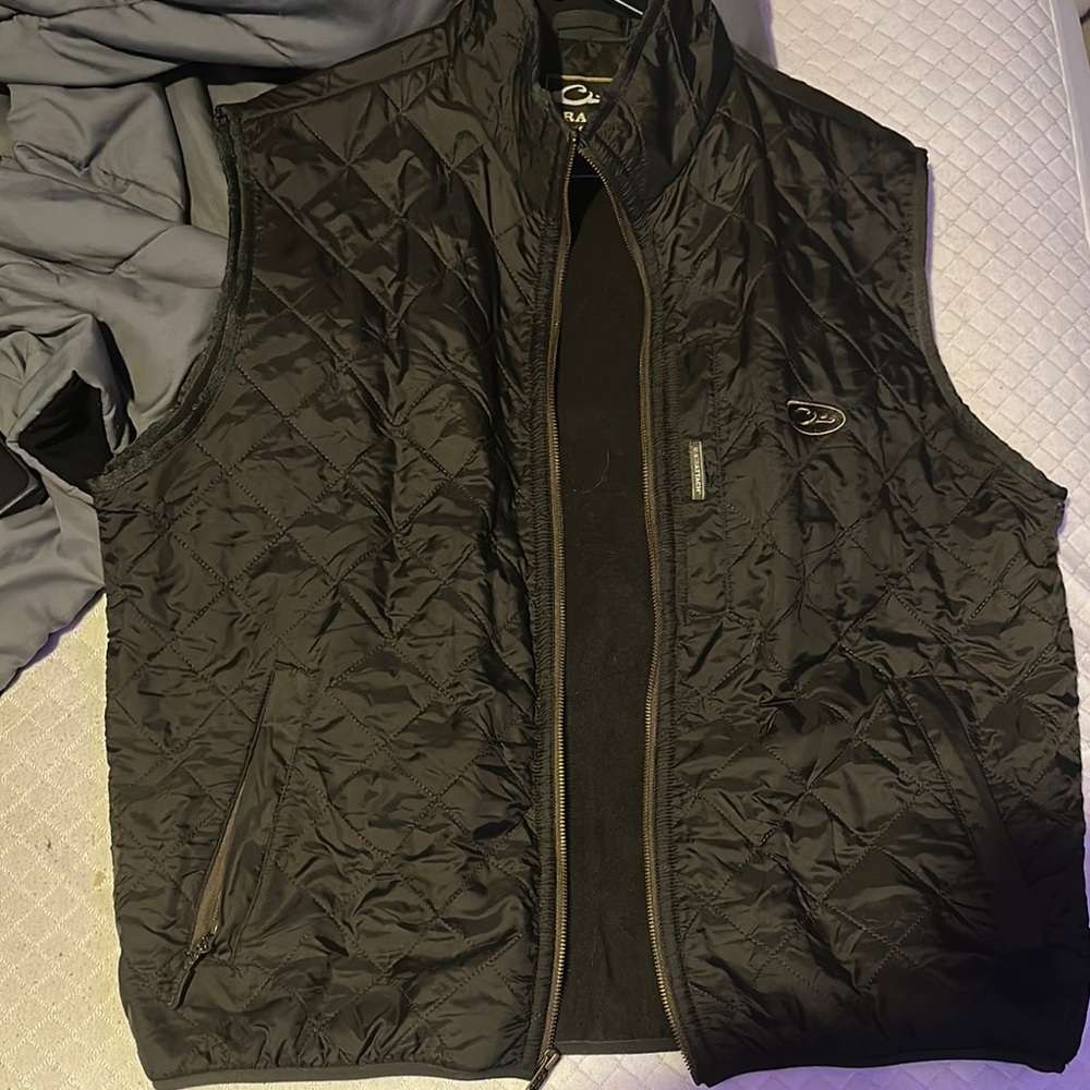 Drake Black Quilted Vest